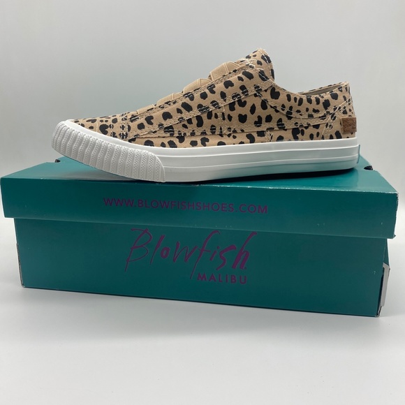 Blowfish Malibu Women’s Latte Leopard Spots Cotton Canvas Slip On Sneaker - Picture 7 of 13